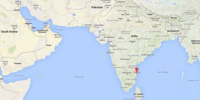Madras katika india ramani